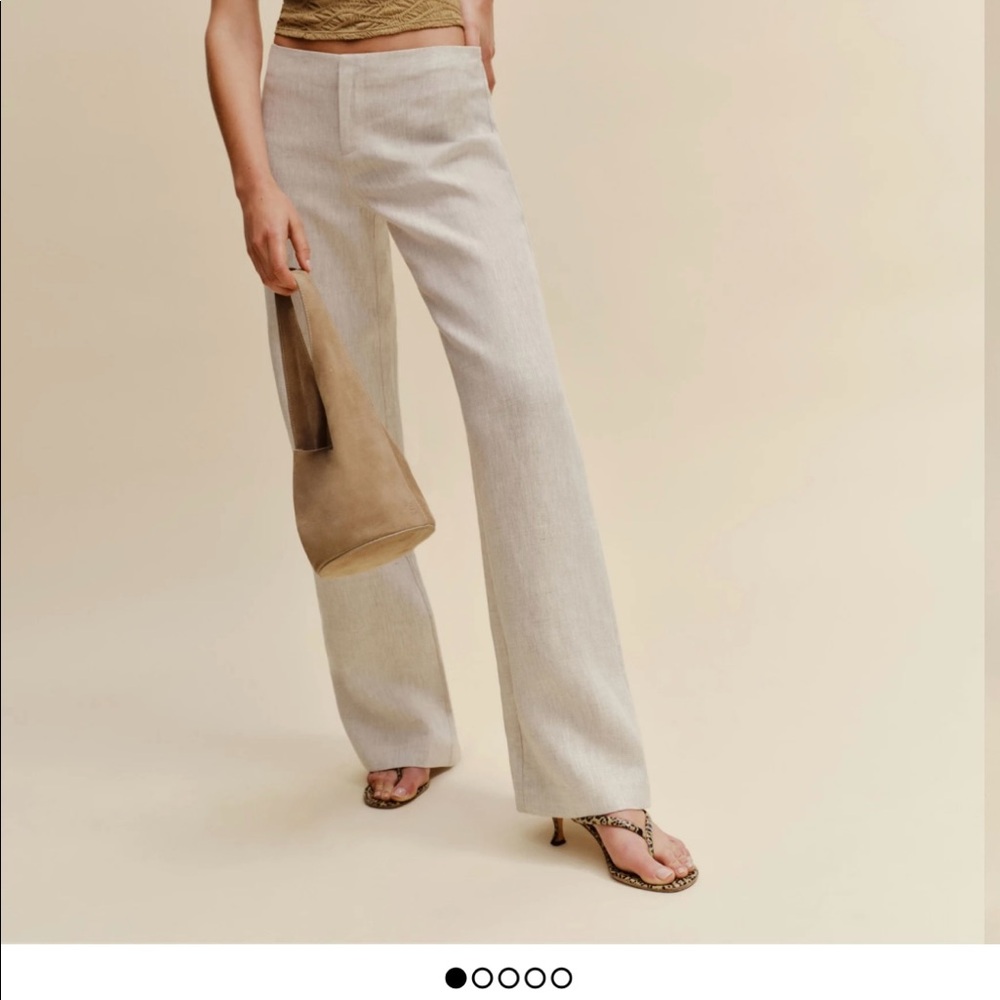 Reformation Vida low rise linen pants size 2
